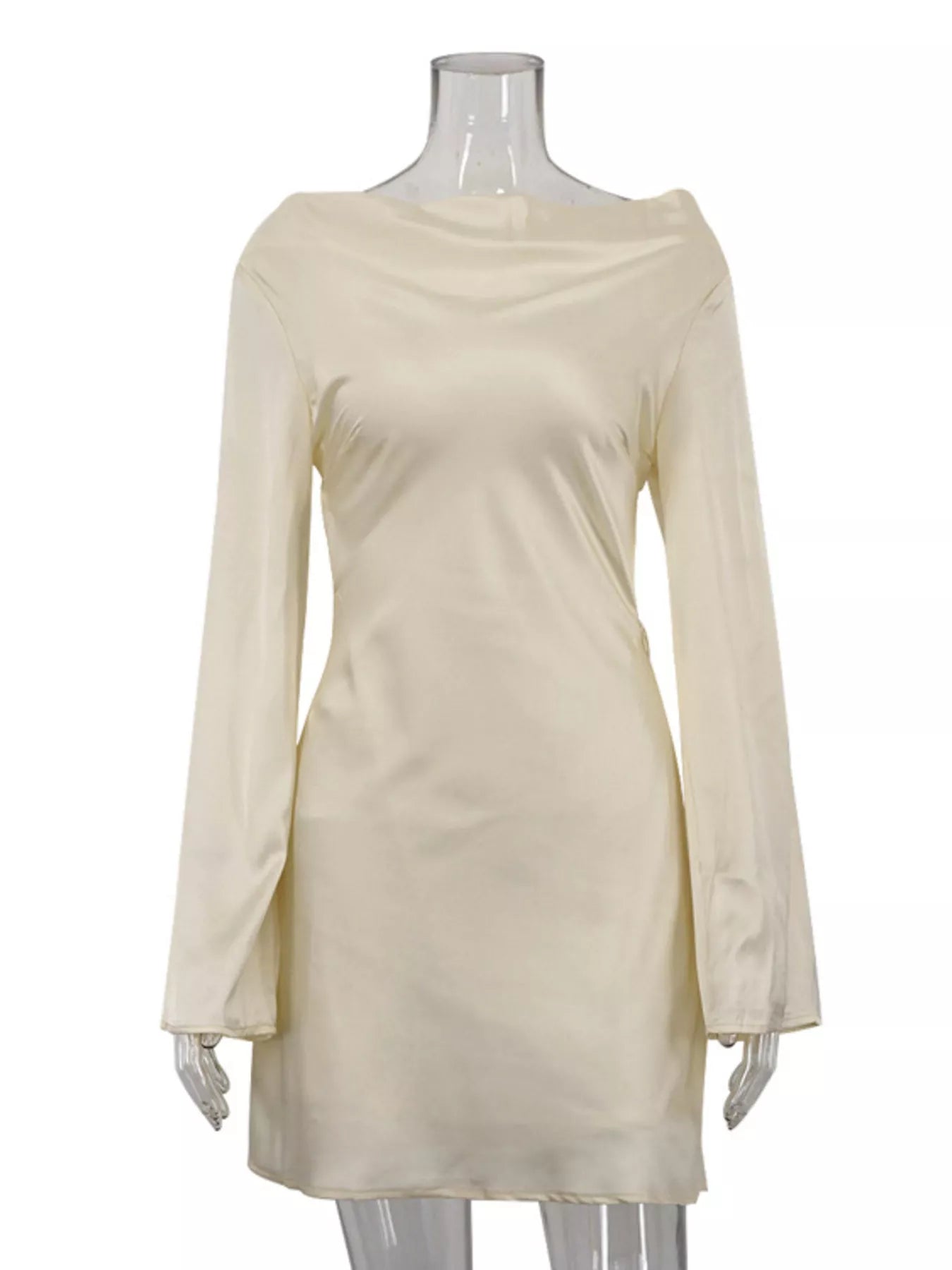 Open back party dress styled look