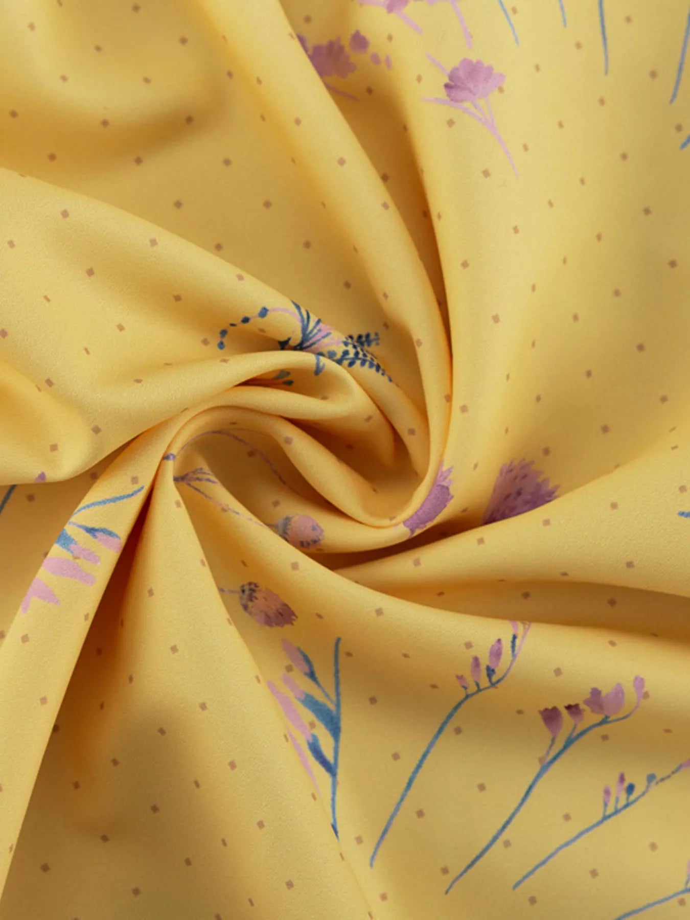 Floral maxi vacation dress detail view