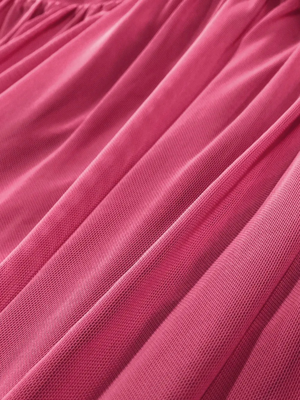 Deep rose ruched maxi dress full length view