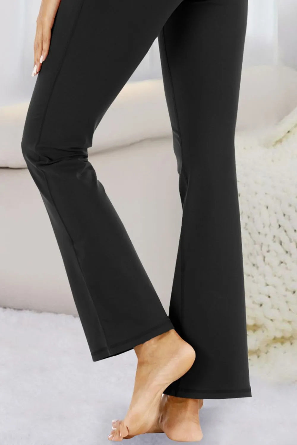 Dark gray pocketed active pants full length