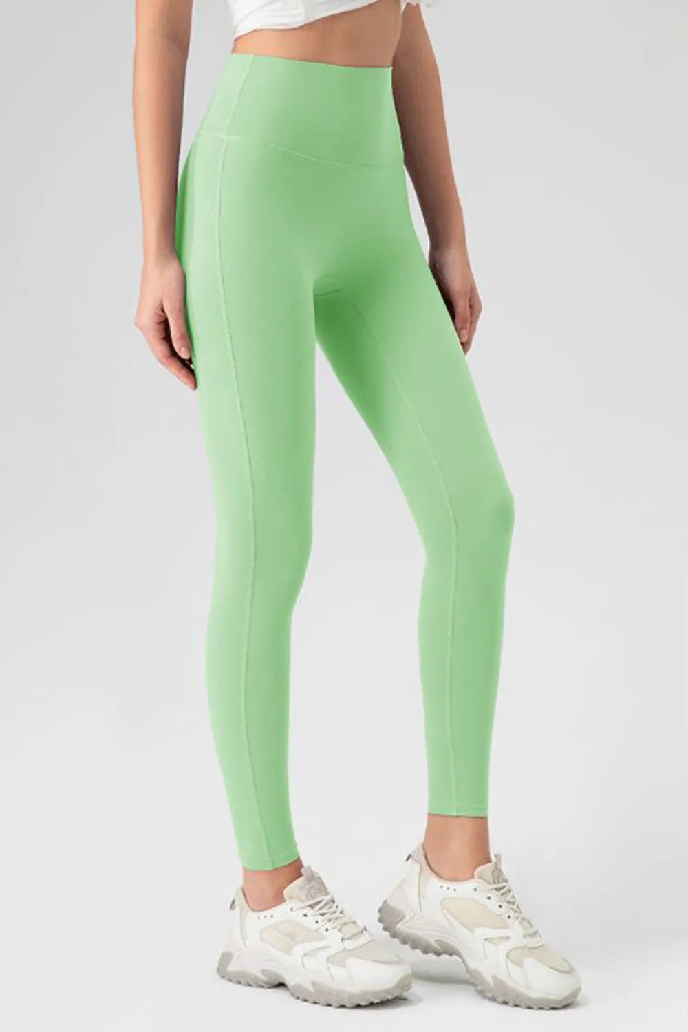 High waist skinny active pants in blue purple