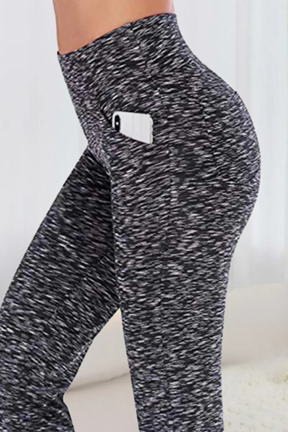 Athletic high waist pants side profile