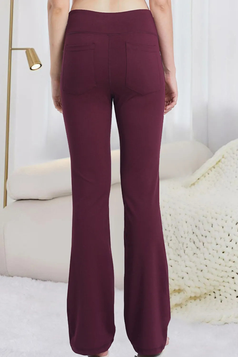 Active pants side pocket holding phone