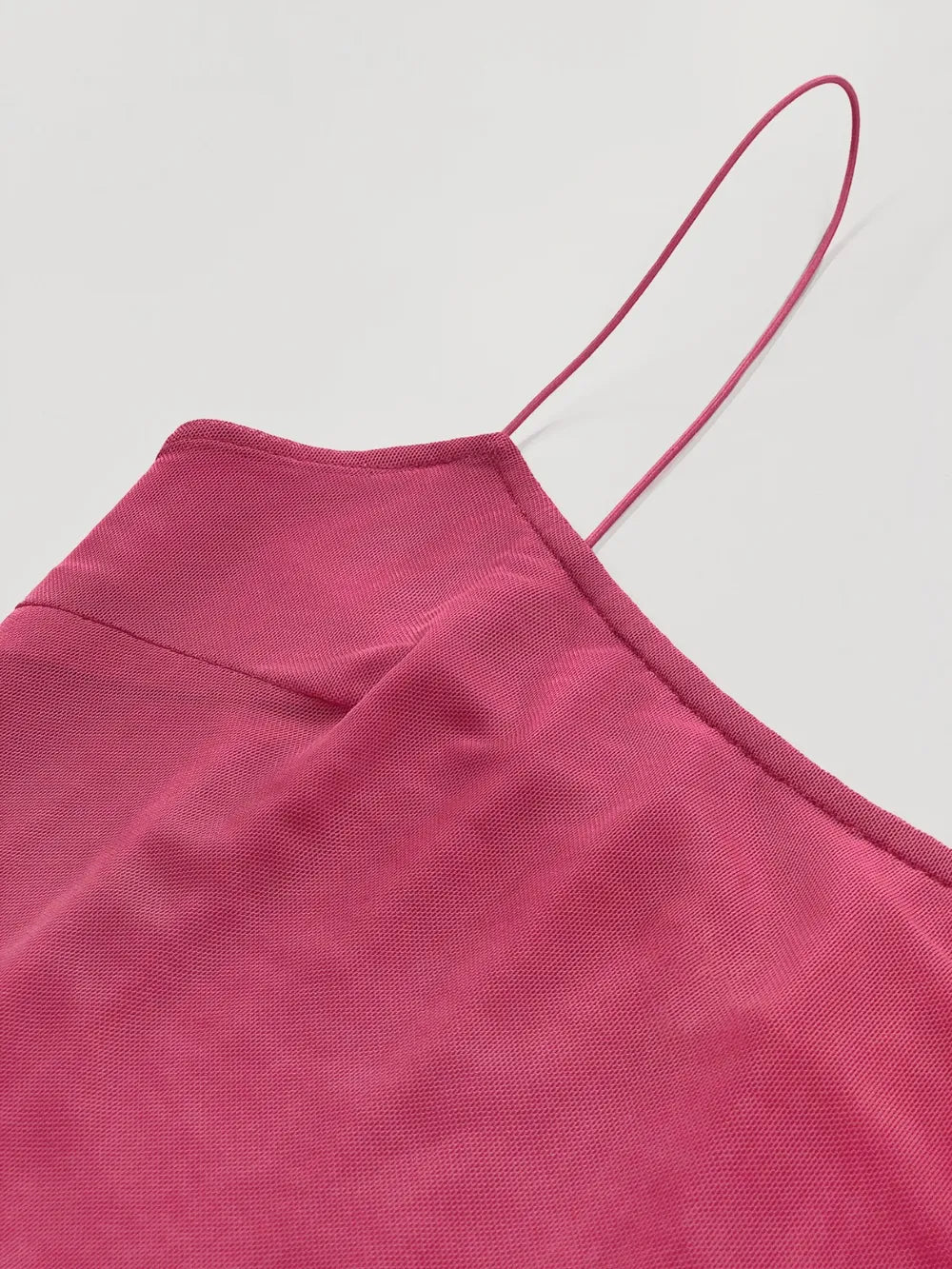 Cami strap detail on deep rose maxi dress