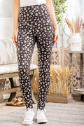 Leopard high waist leggings front view
