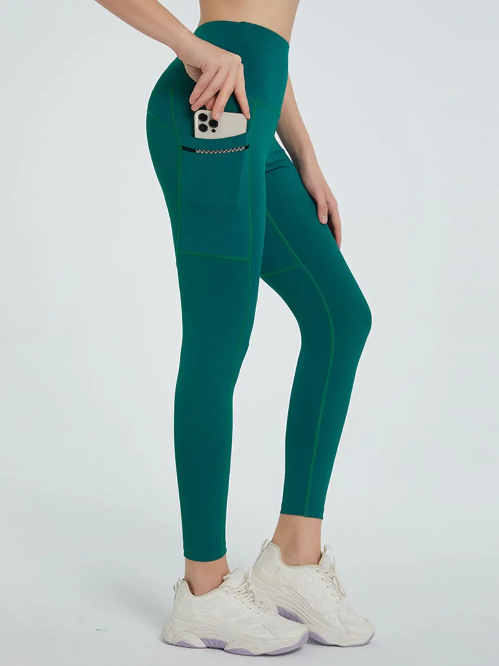 High waist gym leggings styled with tank top