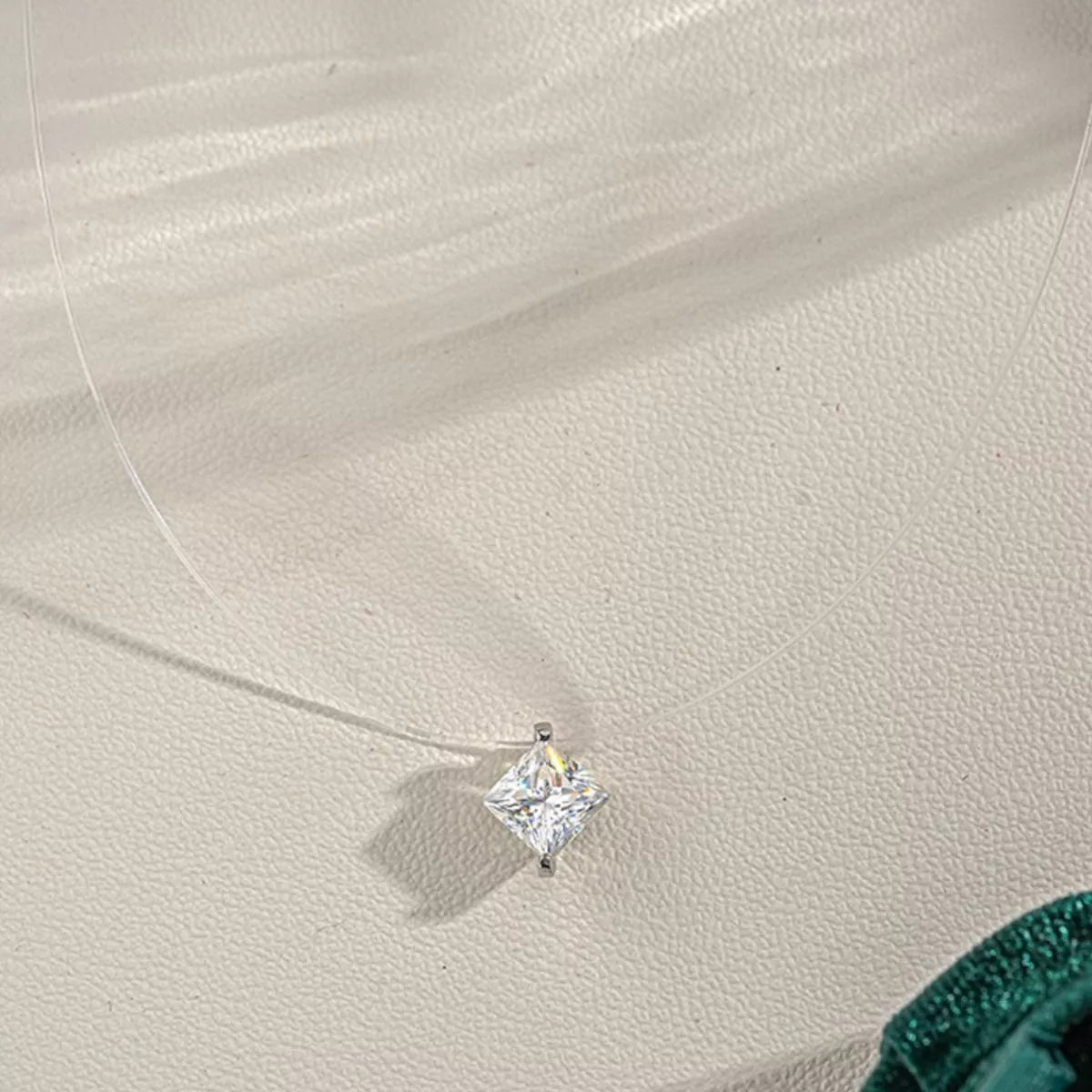 Sterling silver pendant necklace on chain detail