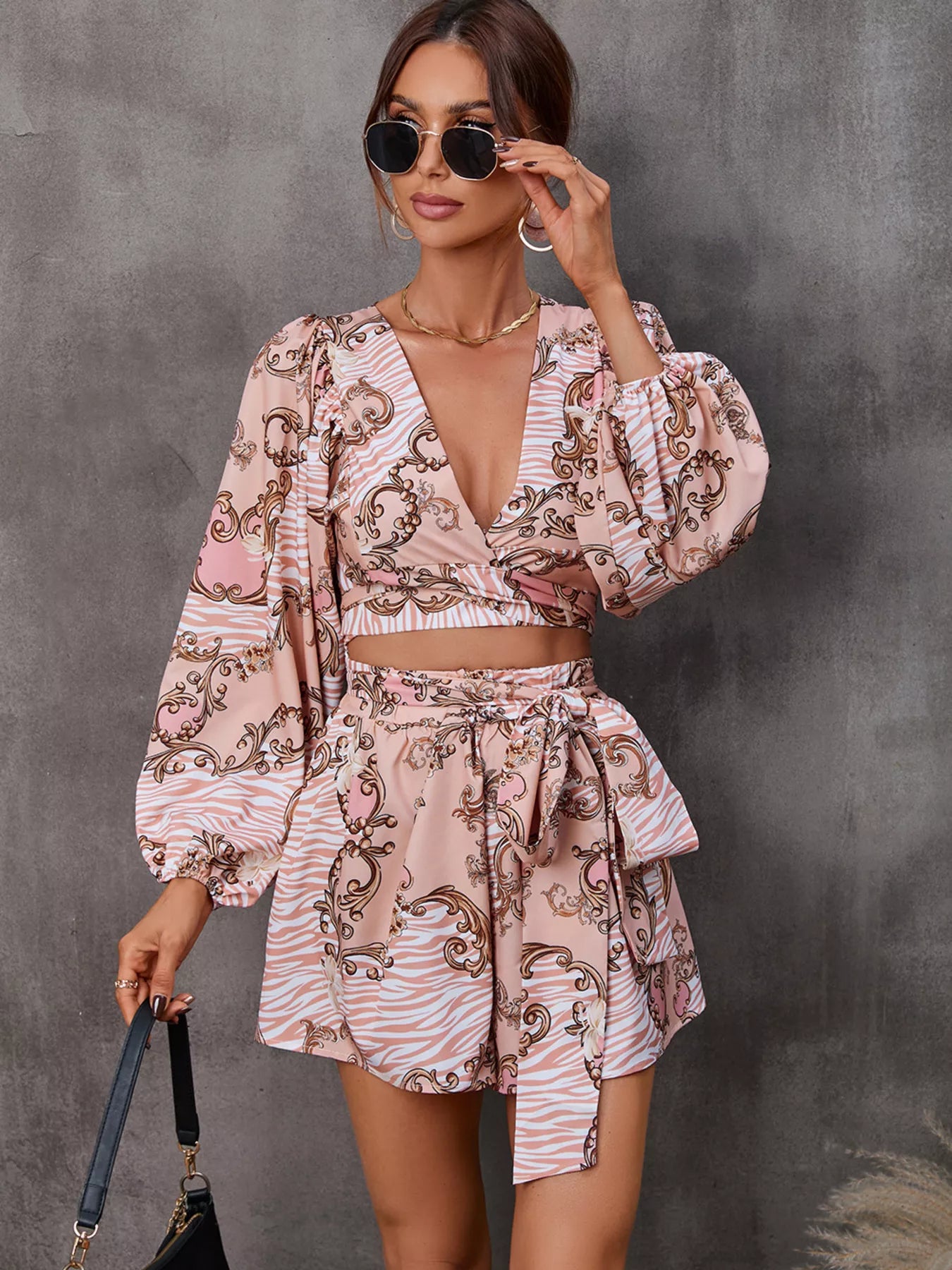 Cutout romper in green styled look
