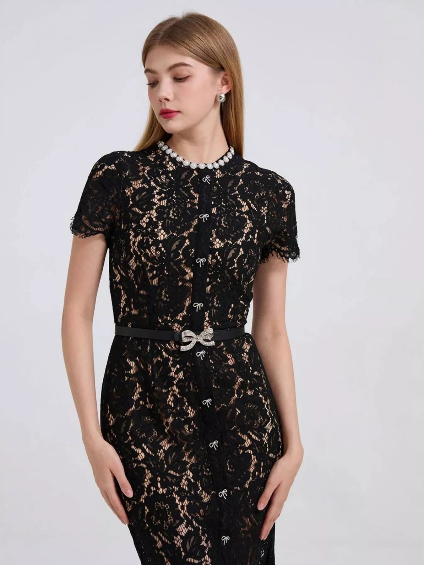 Short sleeve mermaid dress full view