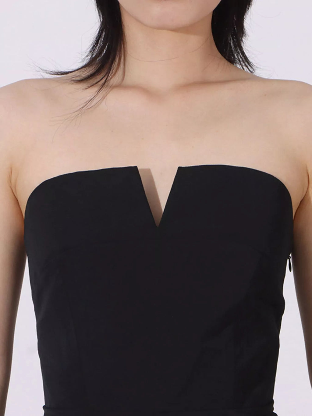 Two tone tube maxi dress full length view