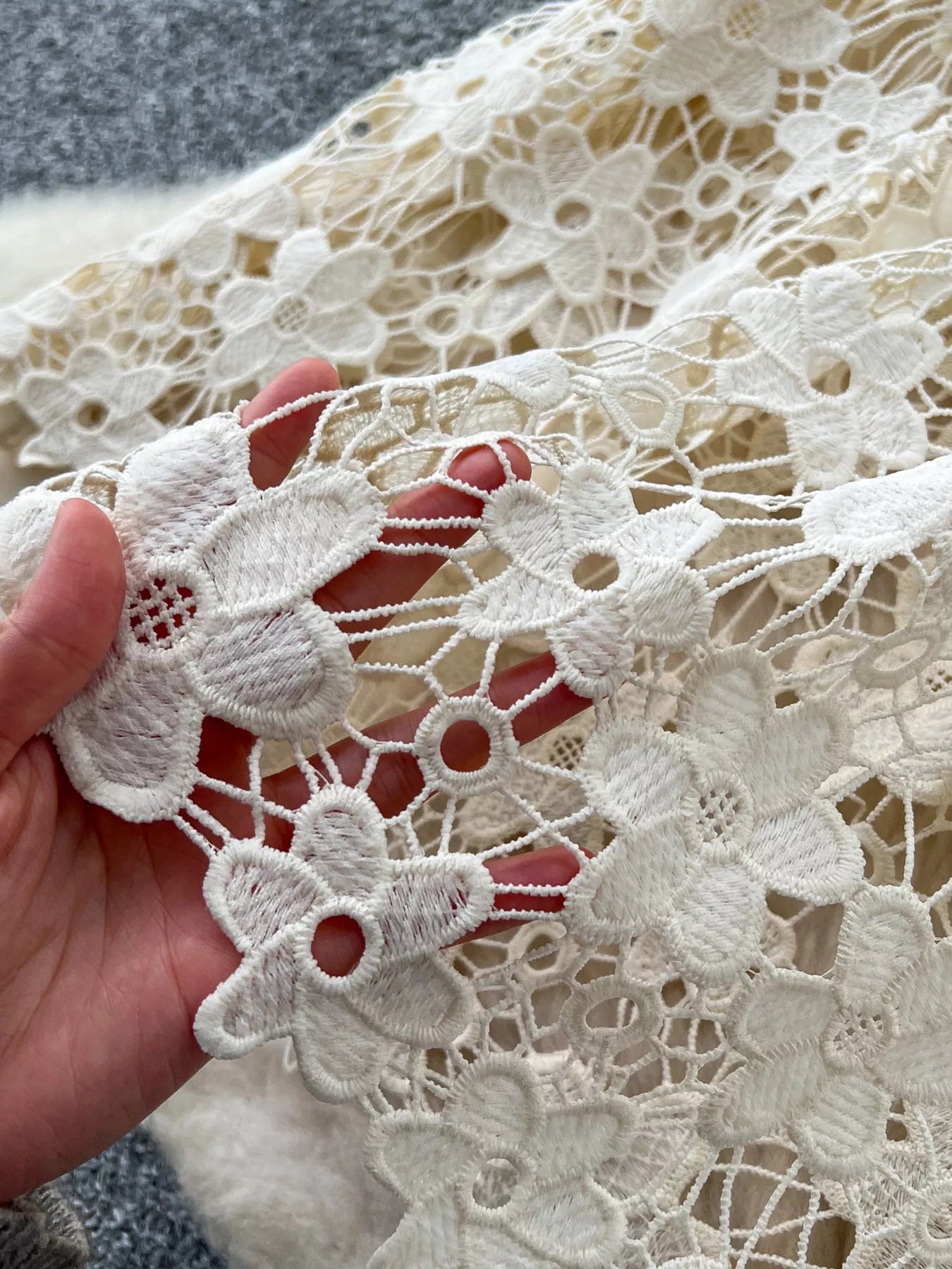 Apricot lace skirt back view