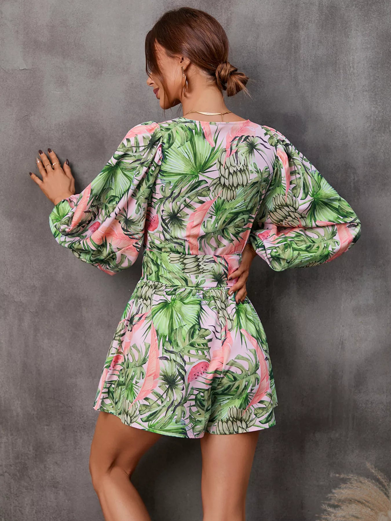 Cutout front romper back view styled