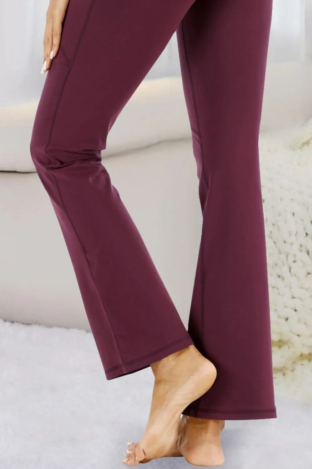 High waist athletic pants back pose