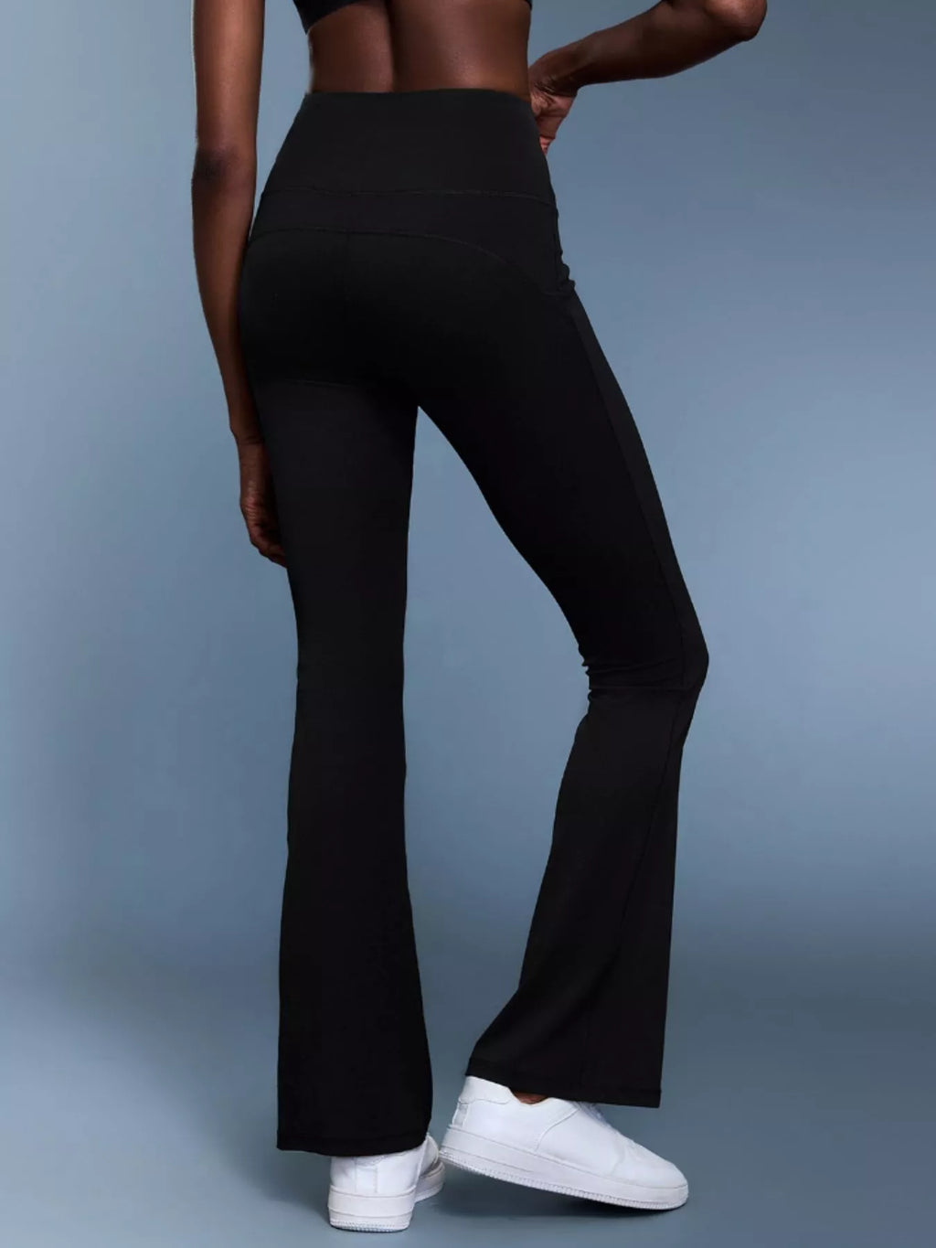High waisted flare pants side profile