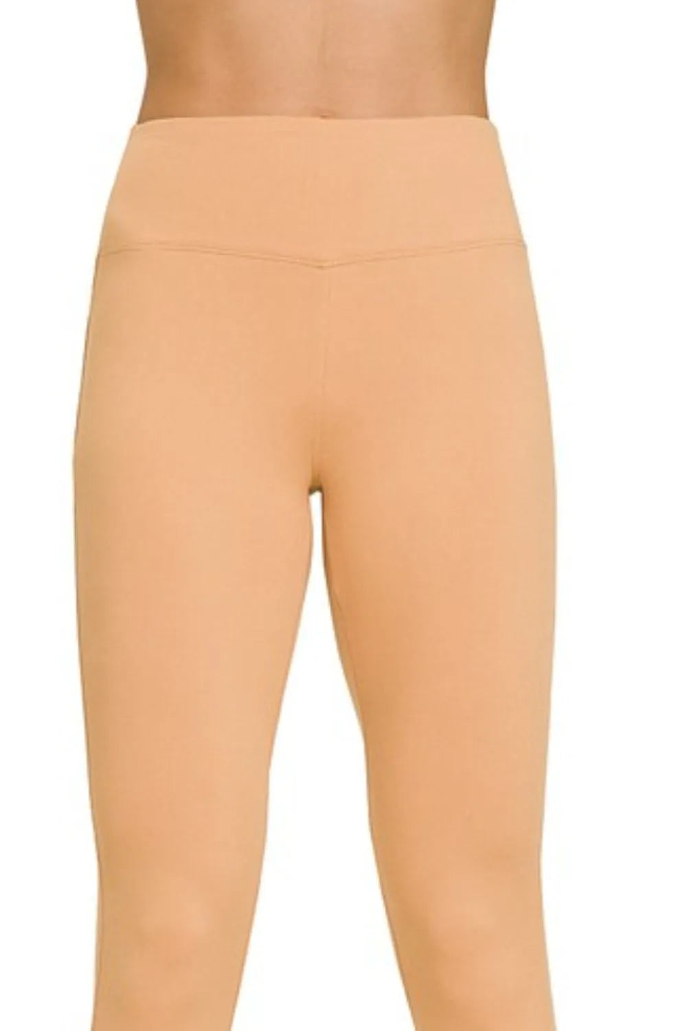 Seamless high waist leggings side view showing fit