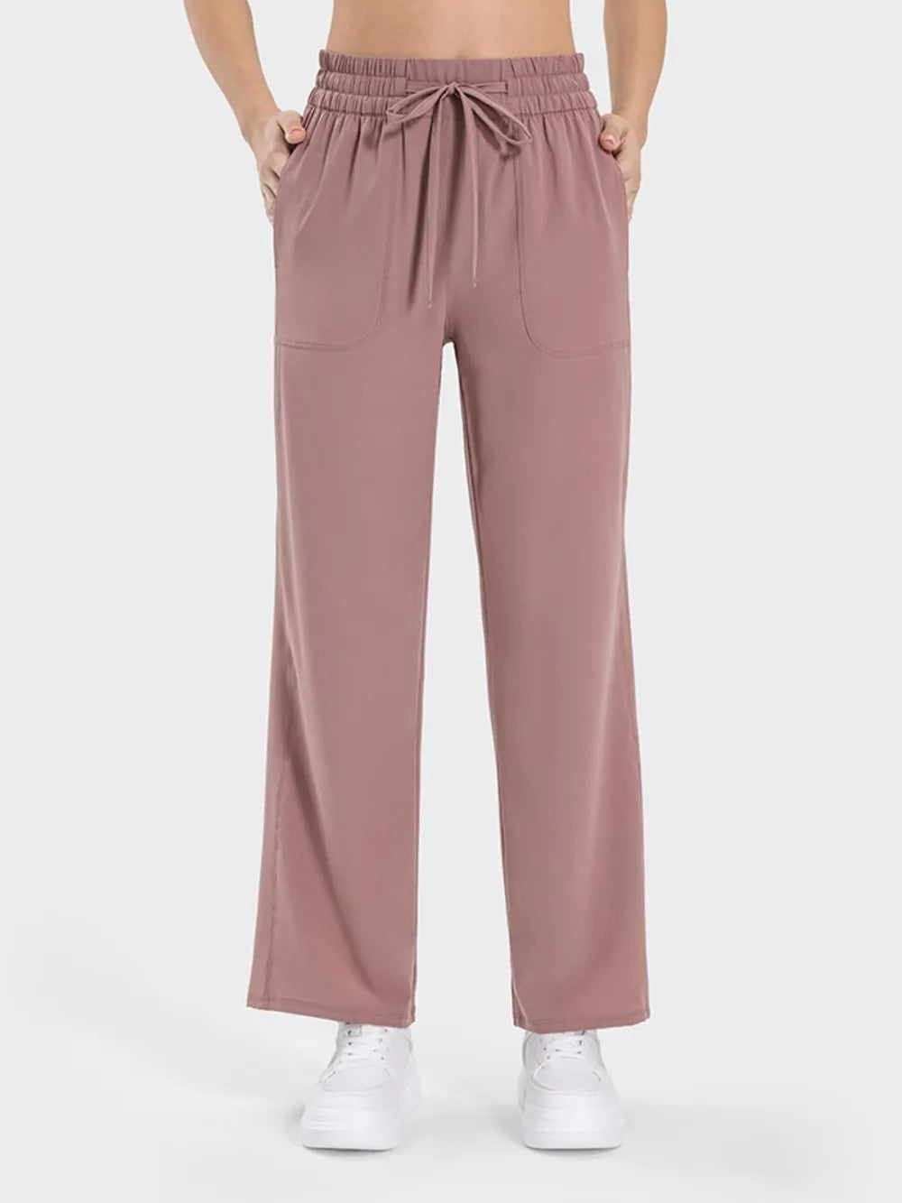 Cloudy blue drawstring active pants