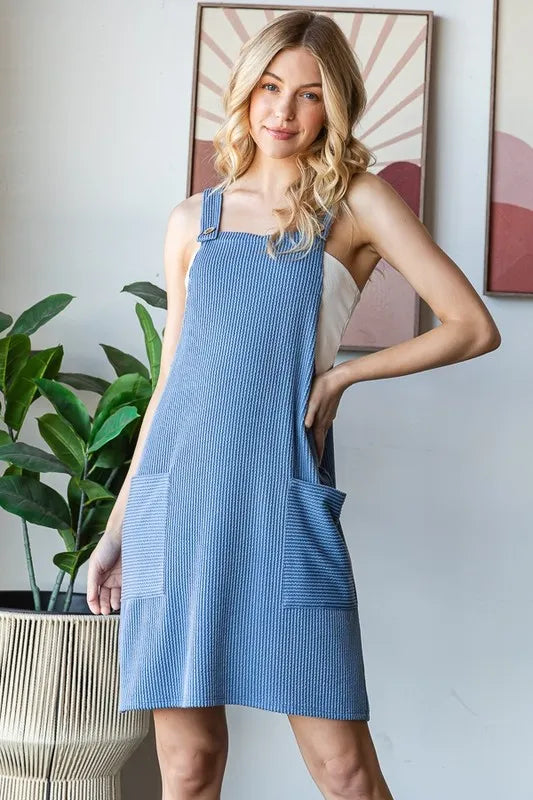 Mini tank dress plus size model pose