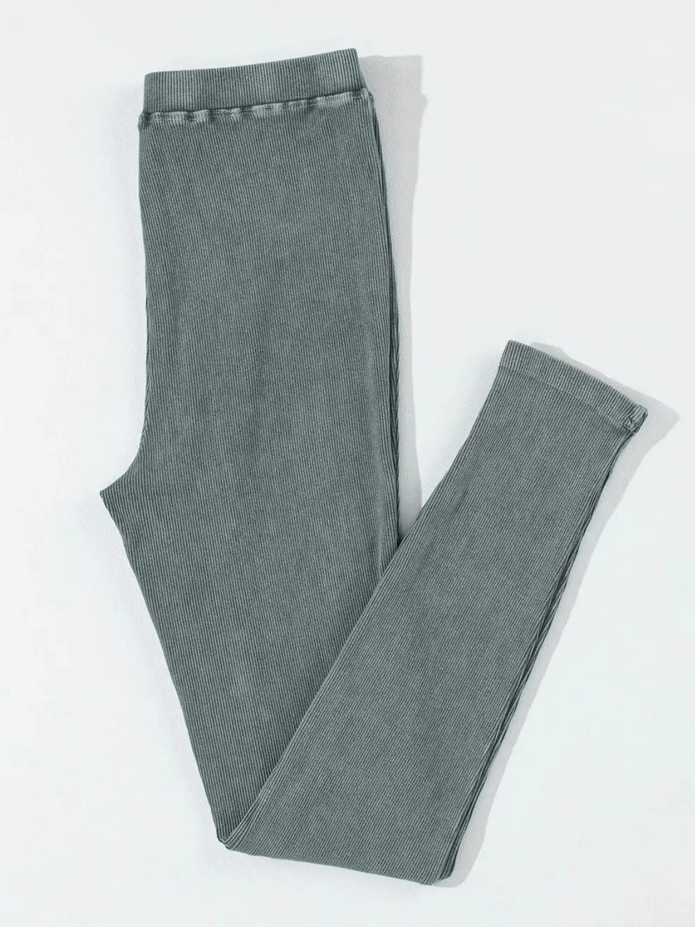 Ribbed leggings close up of ribbed fabric texture
