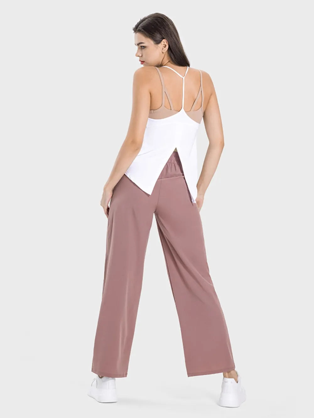 Dusty blue drawstring active pants