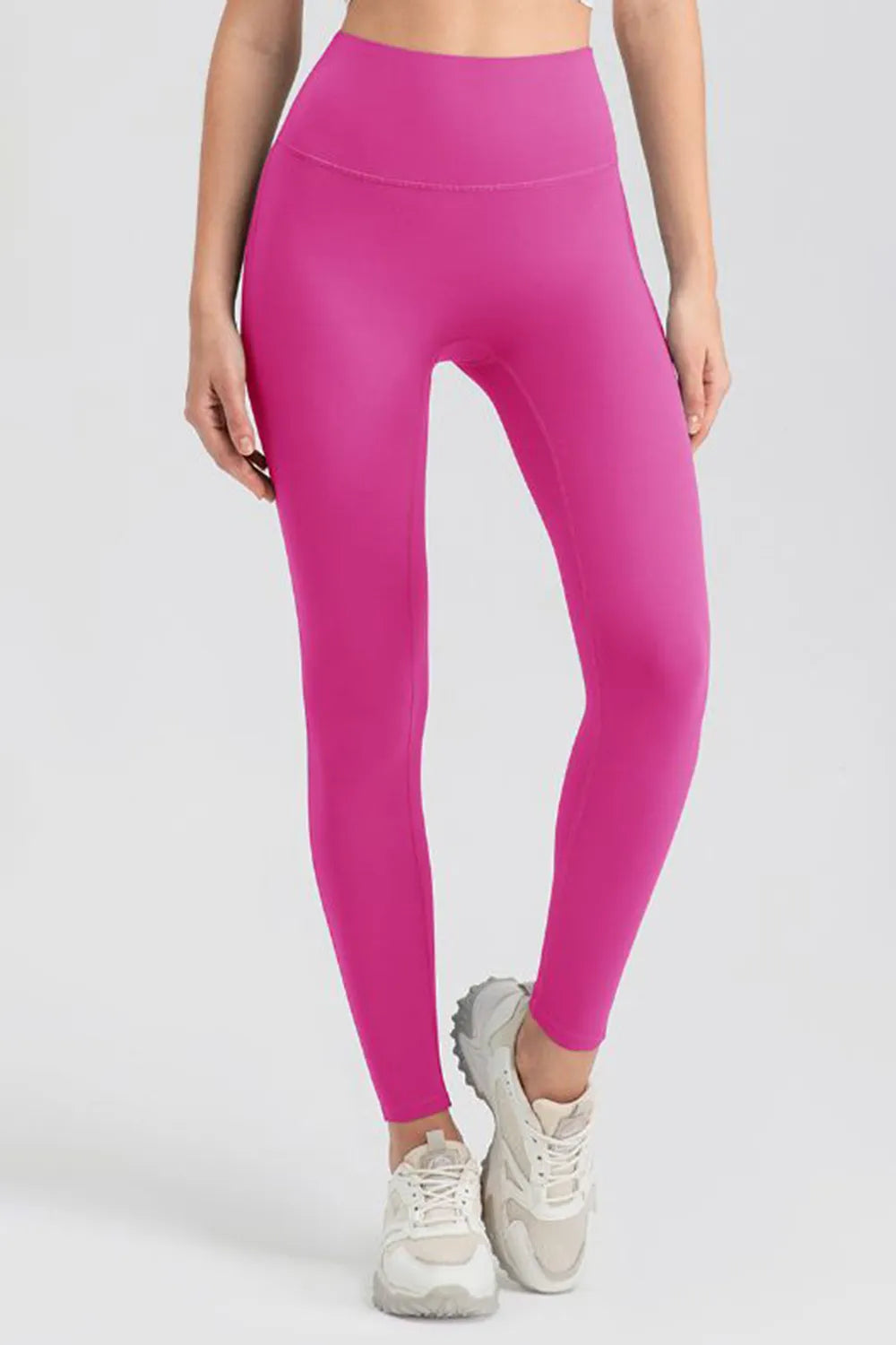 High waist skinny active pants detail of skinny leg