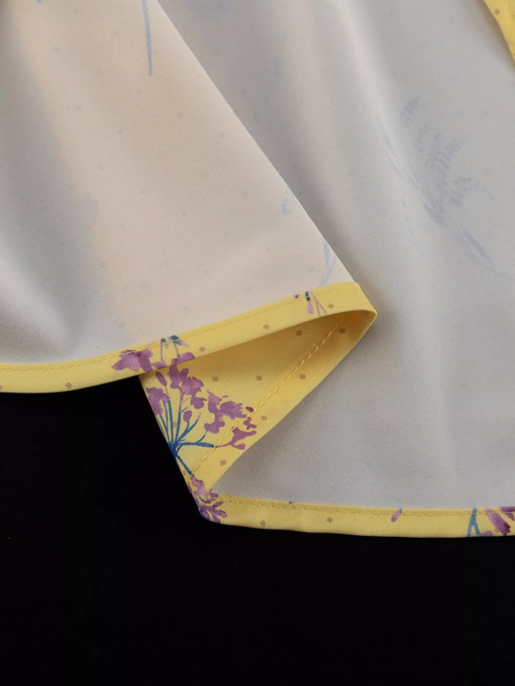 Floral maxi dress neckline detail