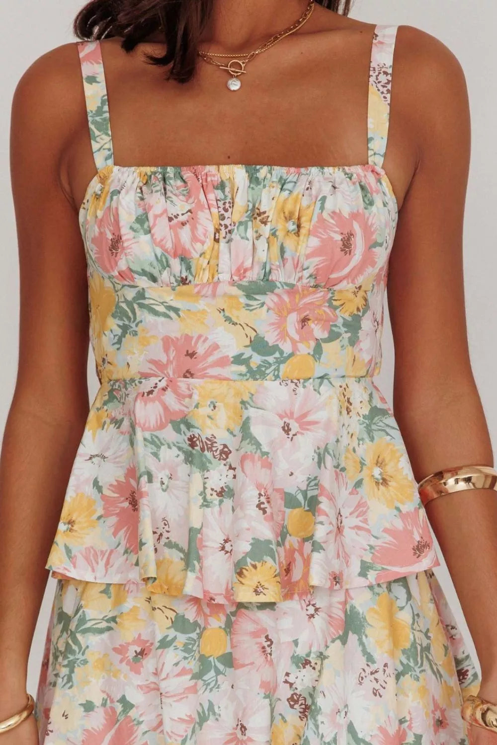 Floral maxi dress full length view