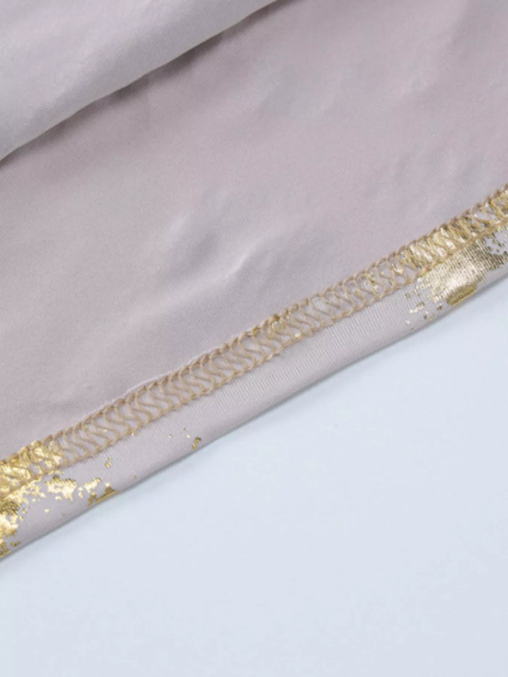 Gold maxi dress close up fabric detail