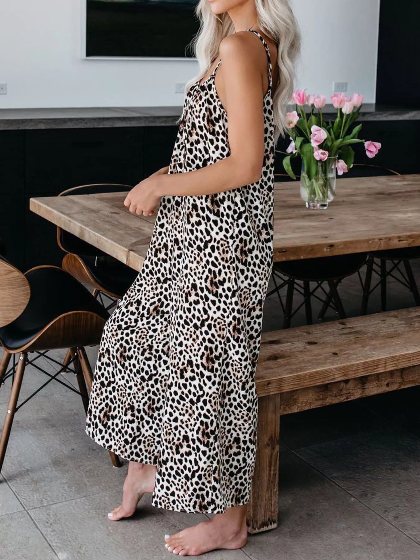 Tie dye jumpsuit in gem color wash