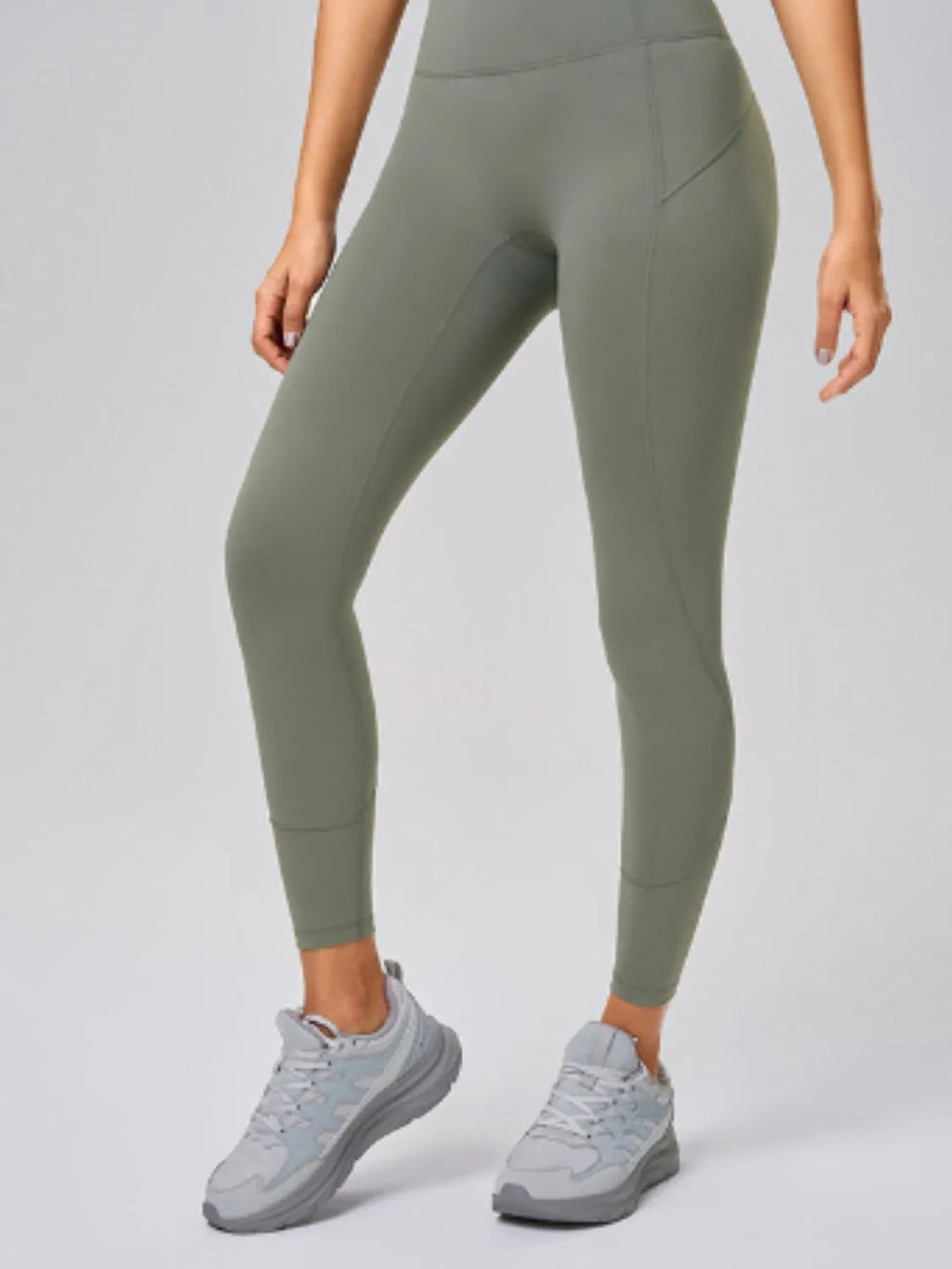 High waist active leggings in dark brown