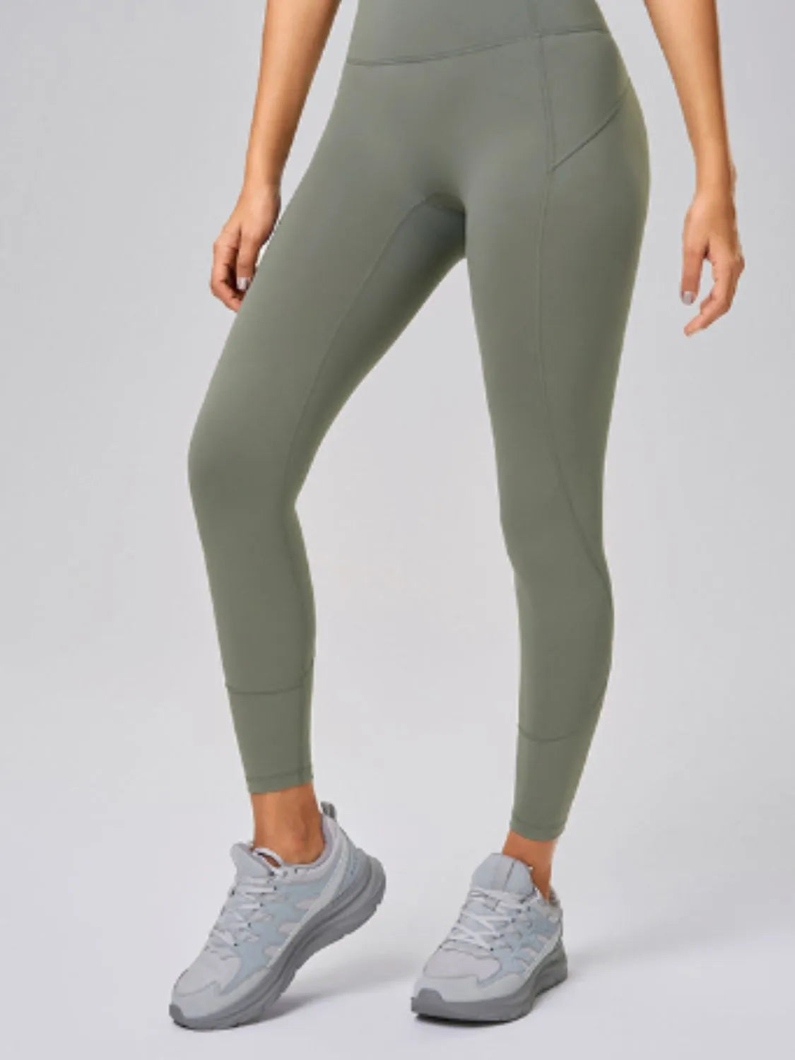 High waist active leggings in dark brown