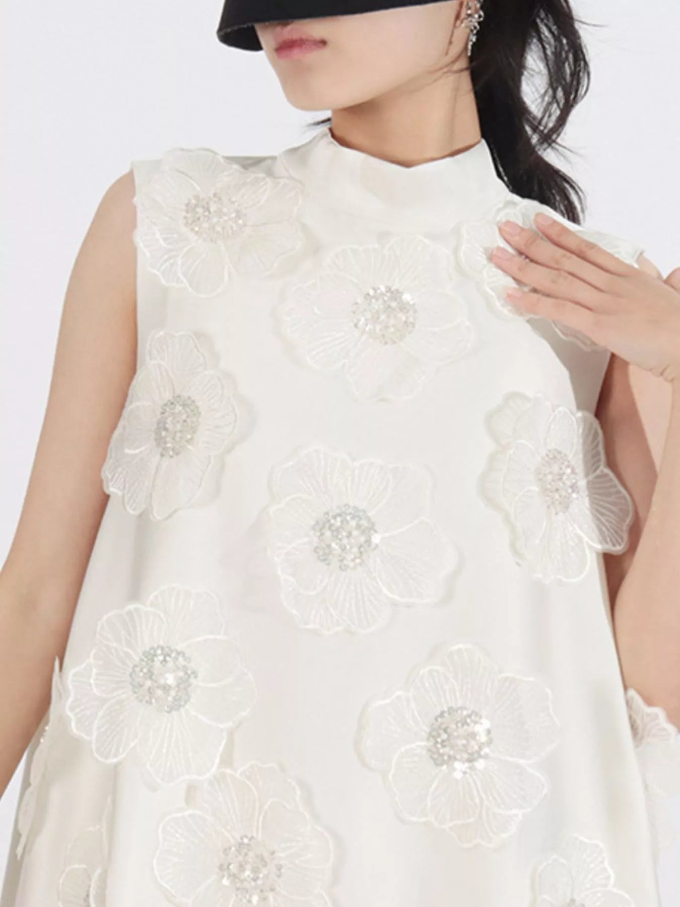 Sleeveless maxi dress back view