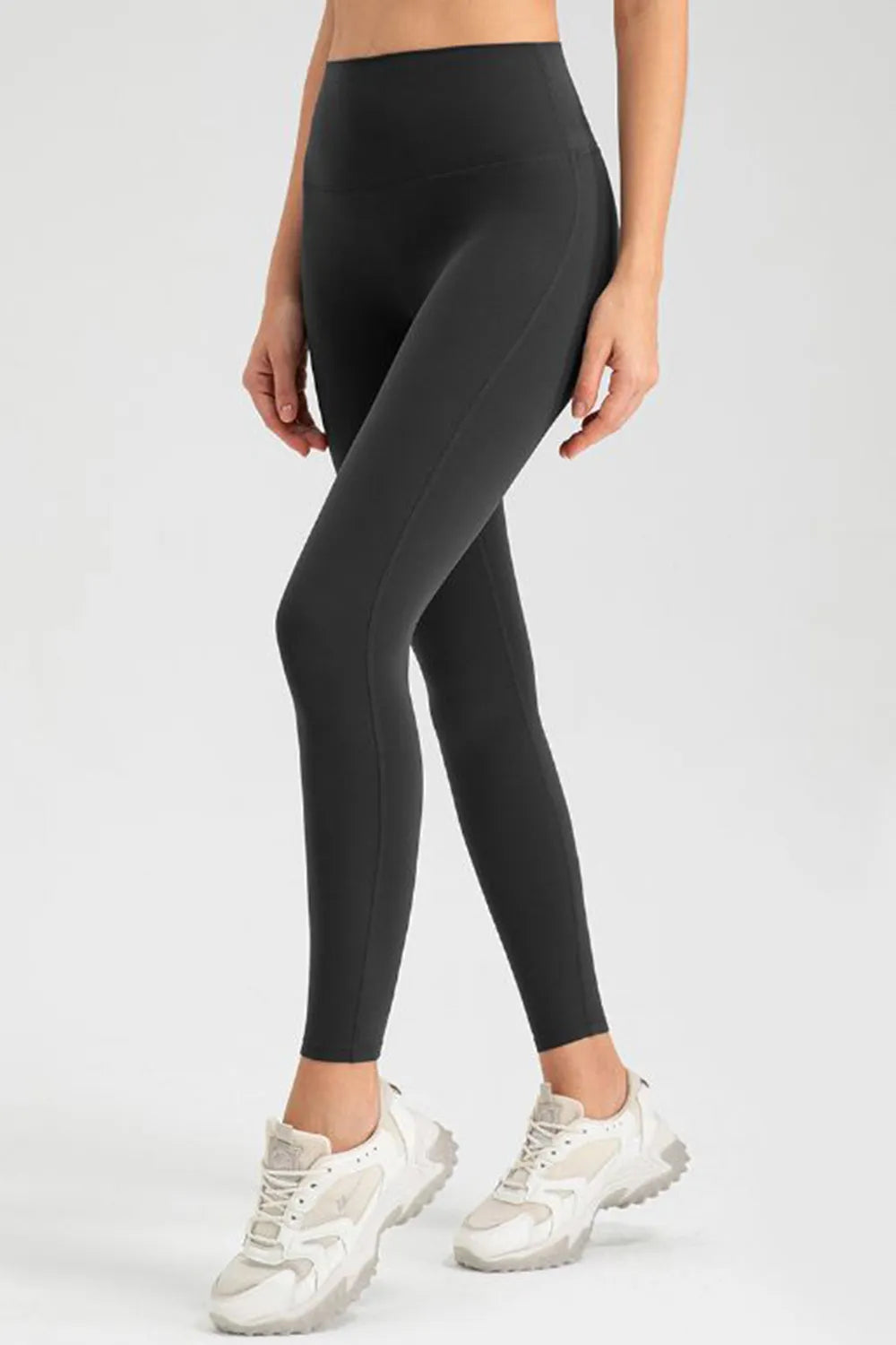 High waist skinny active pants fabric stretch detail