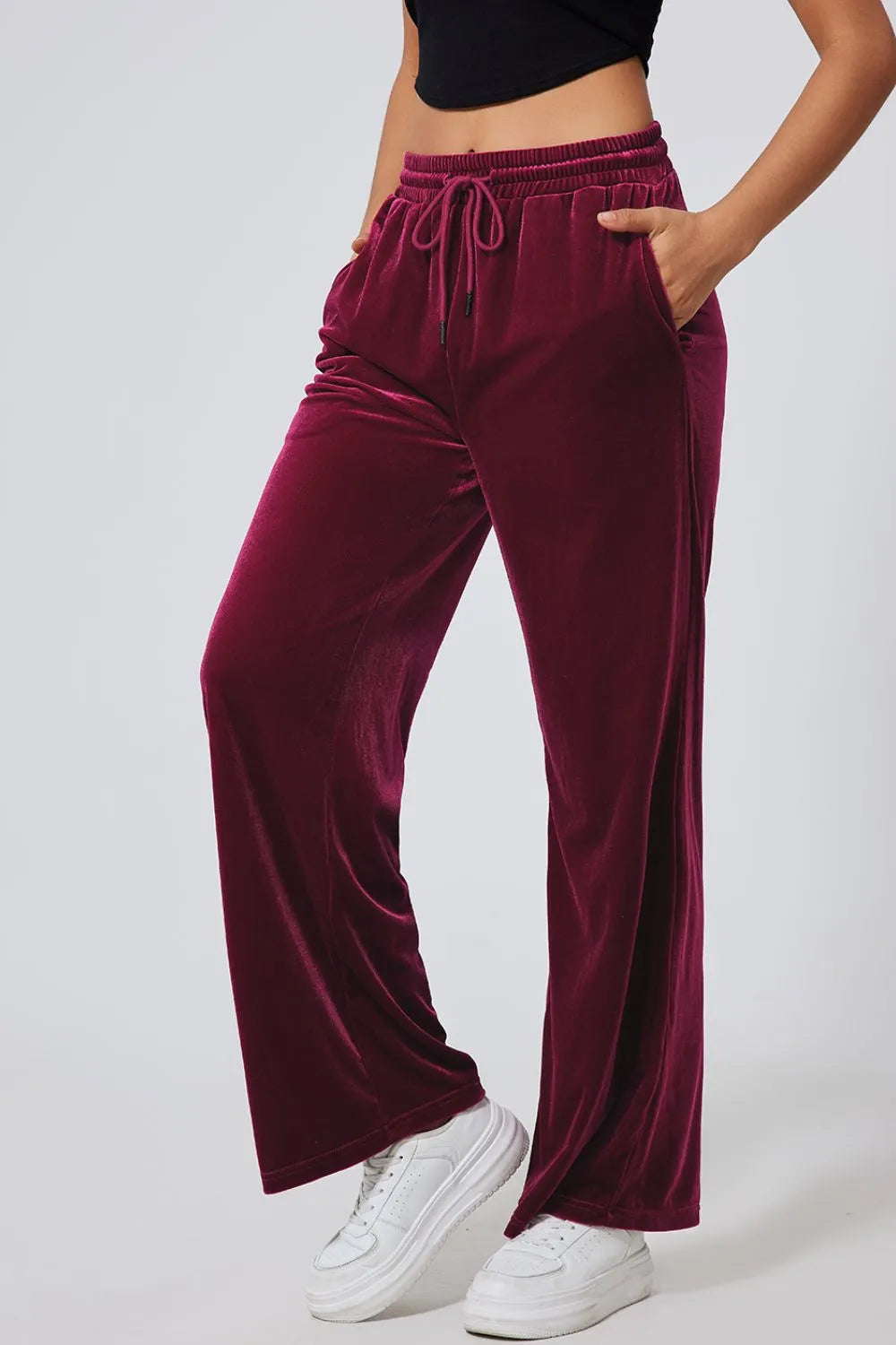 Active pants waistband close up