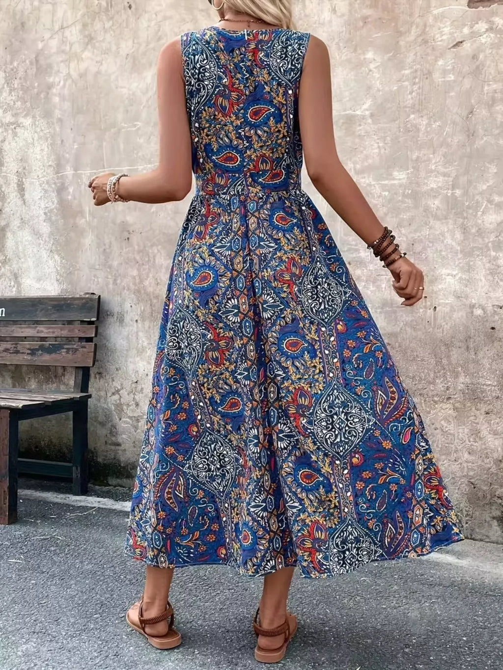 Paisley romper styled for summer outing