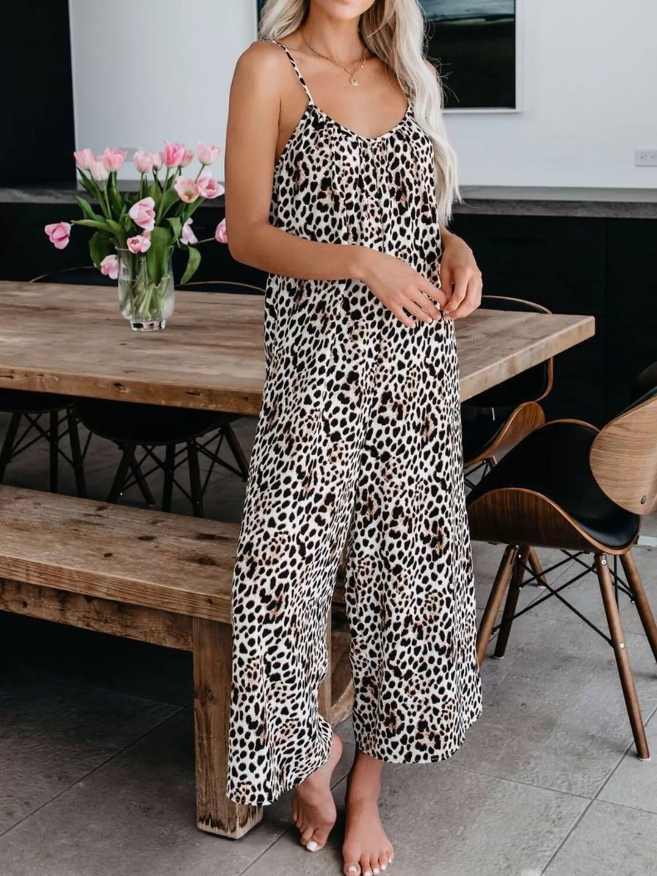 Tie dye jumpsuit in gray green wash