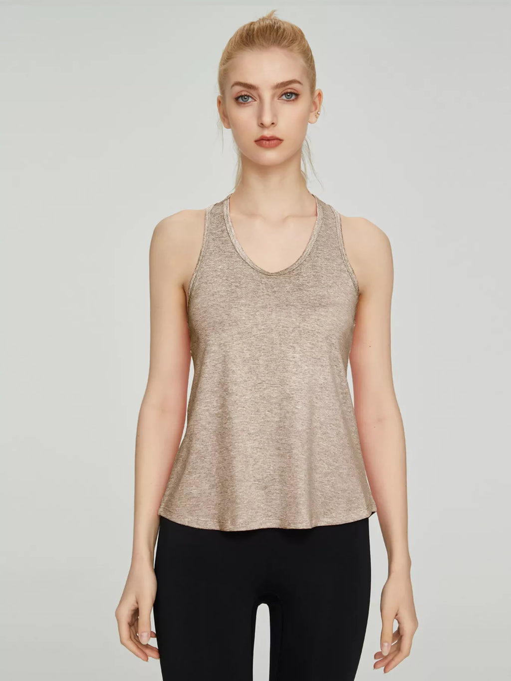 Active tank top seam detail close up