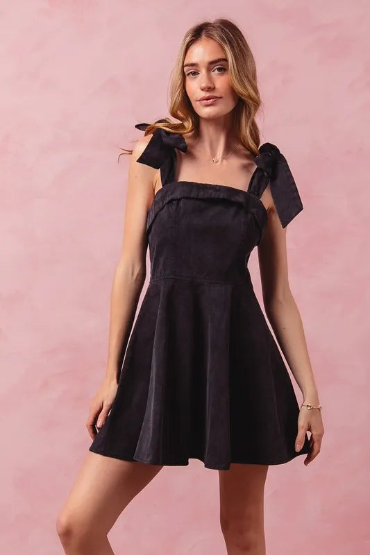 Fit and flare washed gameday dress front view