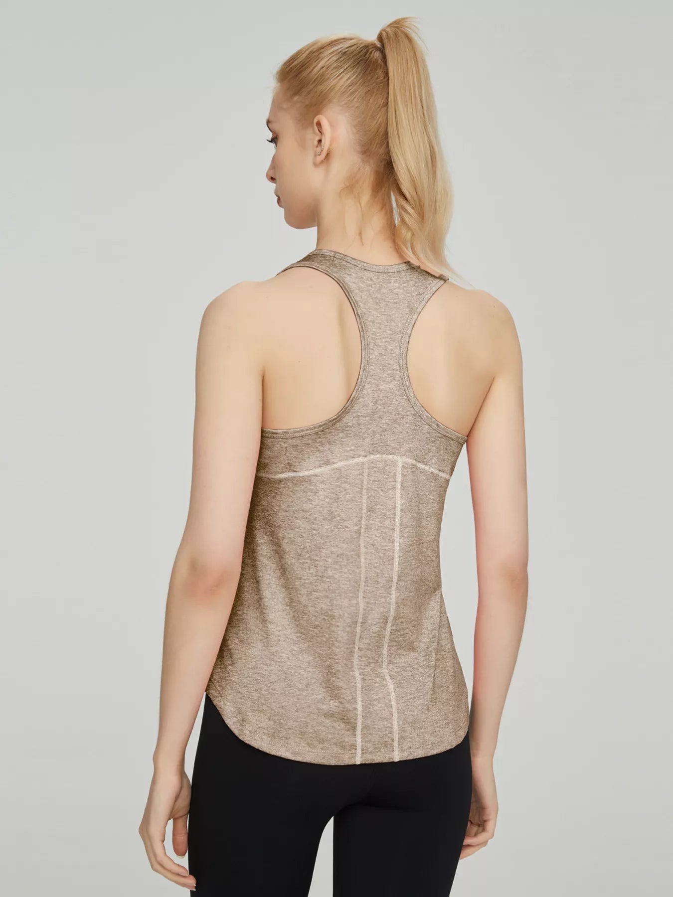 Teal breathable active tank top front view