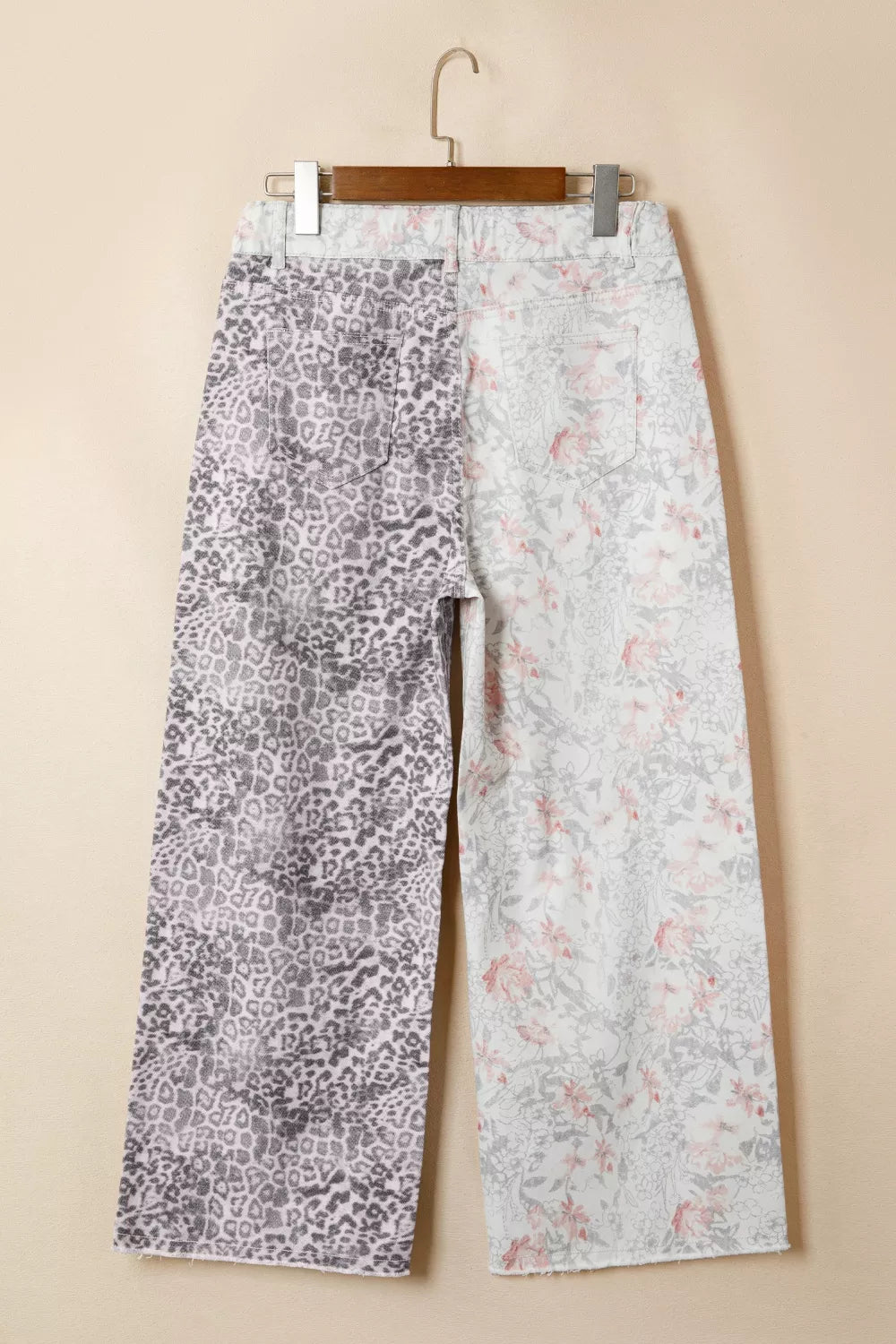 Leopard floral jeans styled outfit view