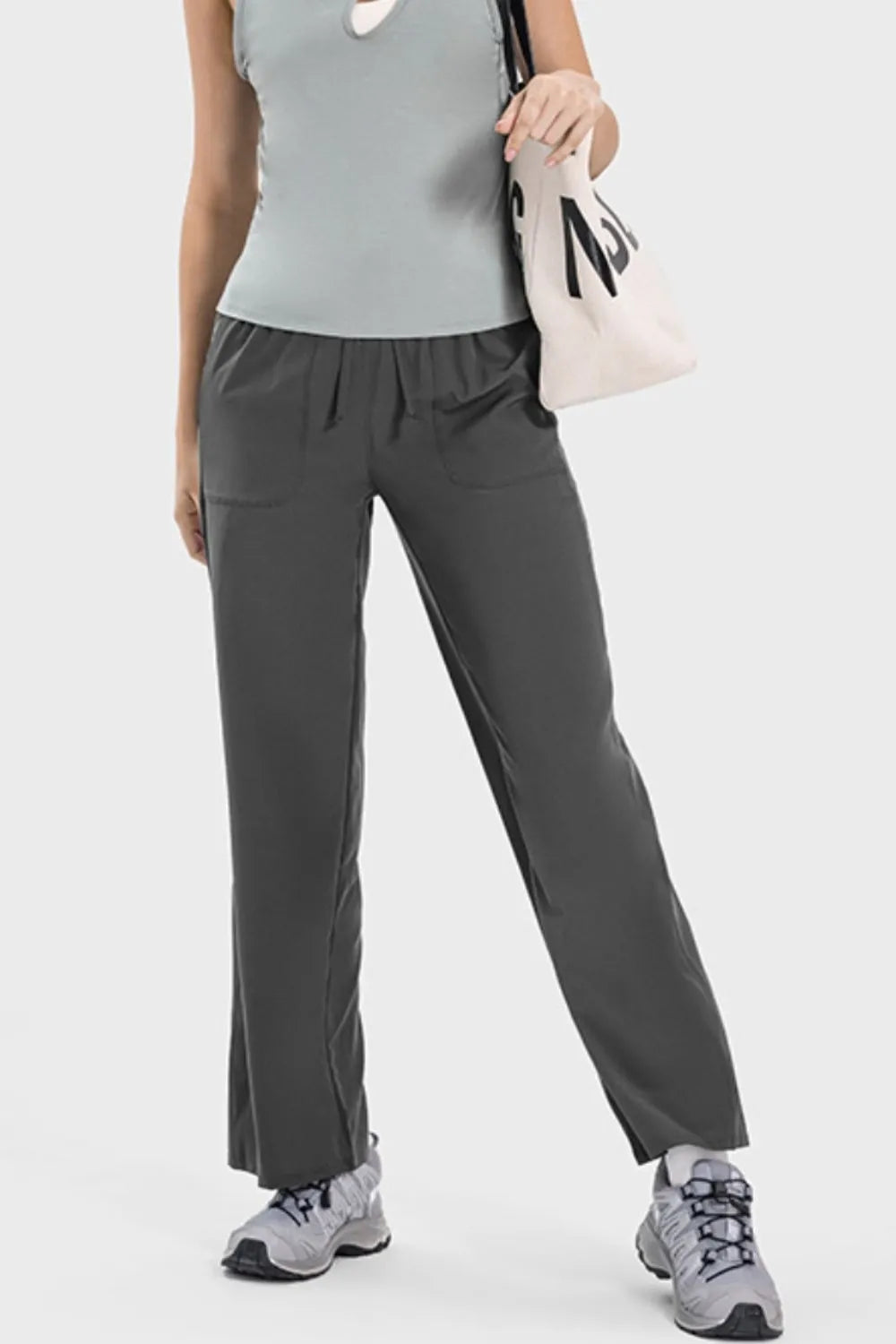 Pocketed active pants fabric detail