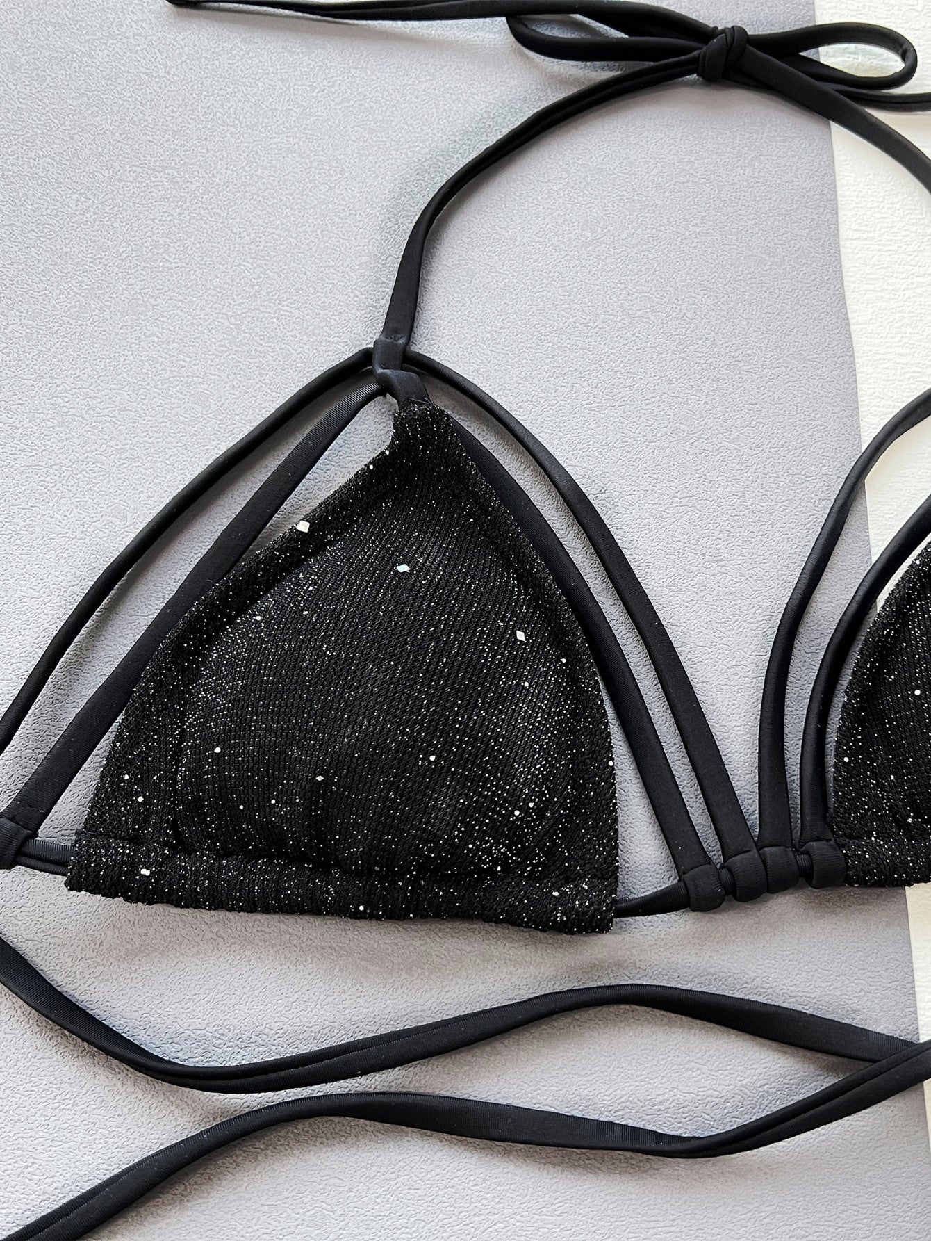 Glitter two piece bikini set back view