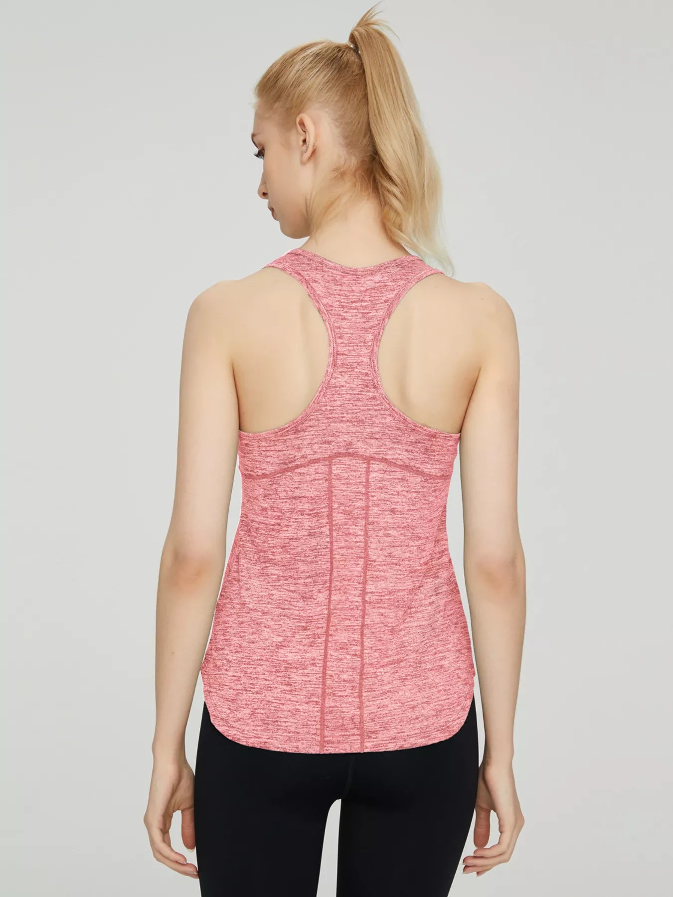 Quick drying gym tank top full length view