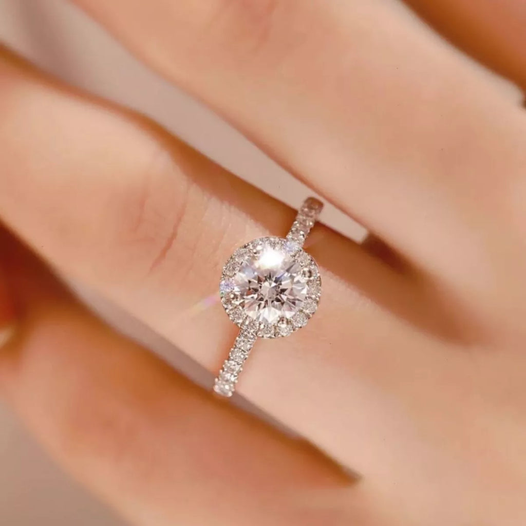 Sterling silver ring band detail