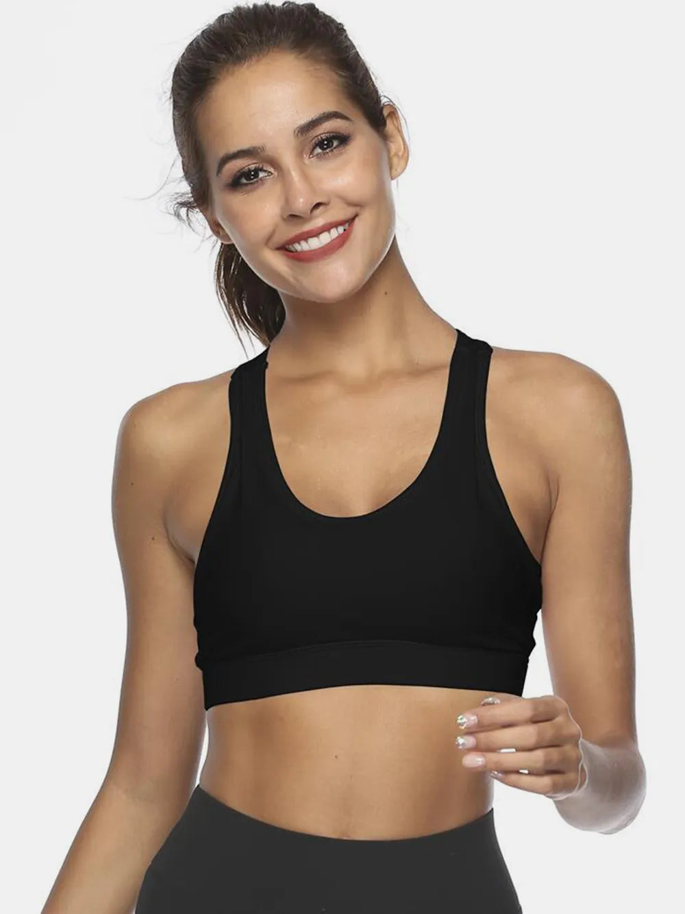 Gray active tank top styled look