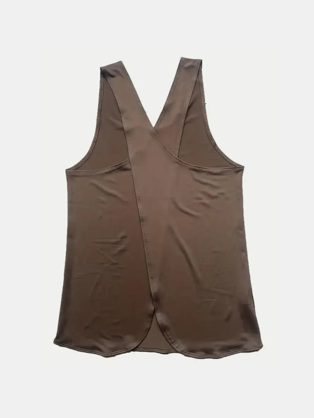 Scoop neck workout tank side view