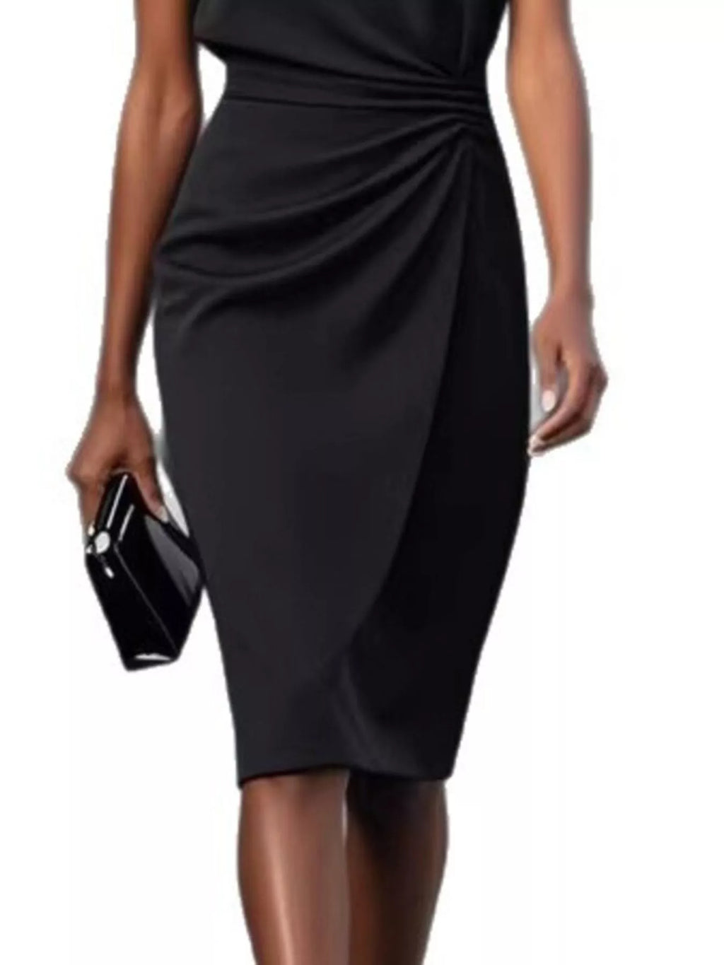 Burgundy ruched waist sleeveless dress