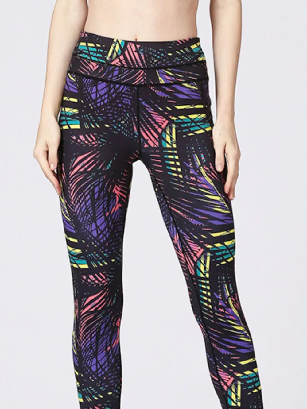 Printed active leggings back view