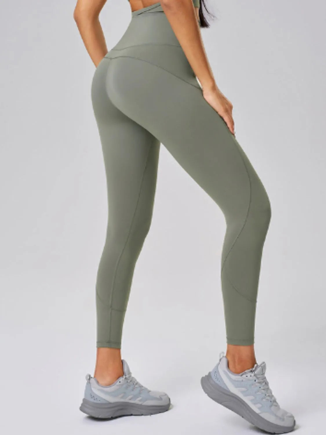 High waist active leggings in dark gray
