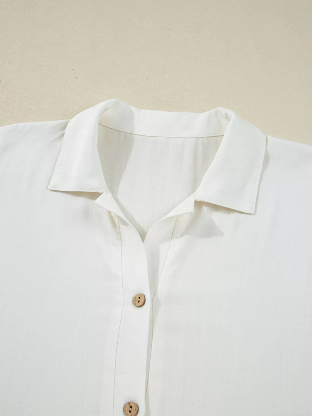 White viscose blouse sleeve detail