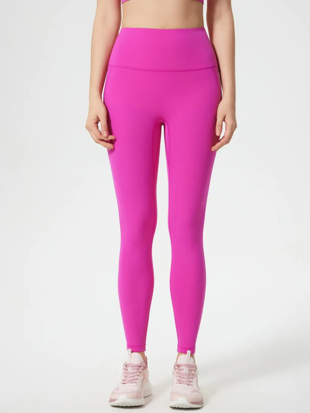 Fuchsia pink leggings back view